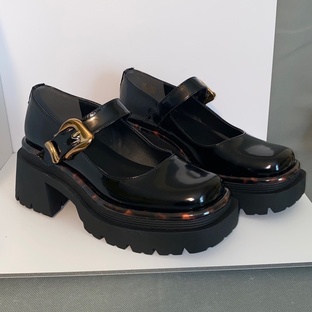 Circus NY by Sam Edelman Nellie Mary Jane Lug Size 8M Chunky Style New In Box